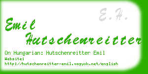 emil hutschenreitter business card